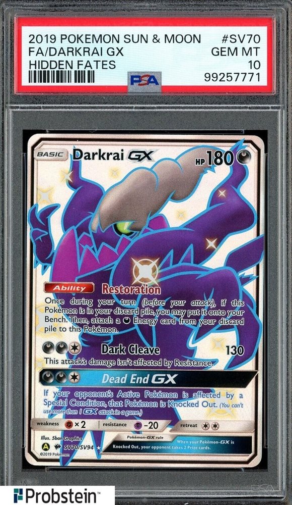 【PSA10】デデンネgx sa Darkrai GX SV70/SV94 Hidden Fates: Shiny Vault Holo for sale