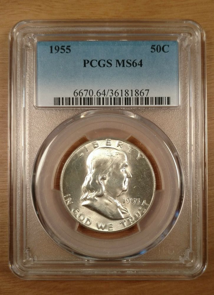 1955 PCGS MS63 FS-401 Bugs Bunny Franklin Half Dollar White.