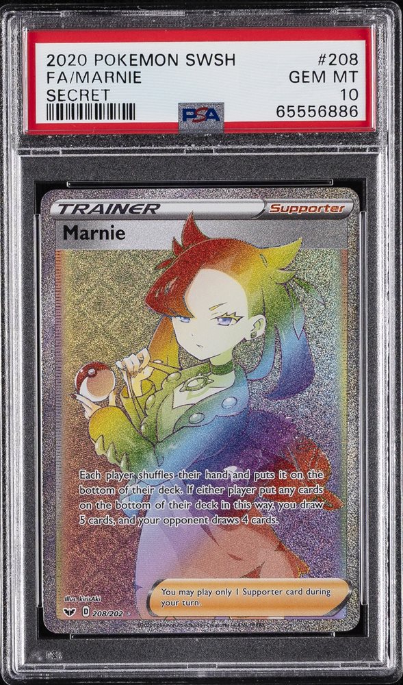 【psa10】2020 Pokémon SWSH FA/Marnie hr 💎PSA 10 GEM MINT 2020 Pokemon Sword & Shield MARNIE #208