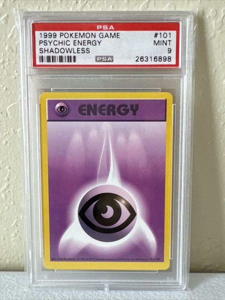 Psychic Energy×3 1st edition shadow less 1999 Pokémon Base Set Shadowless PURPLE PSYCHIC ENERGY 101