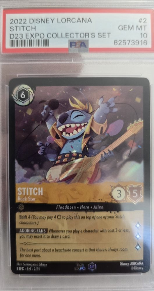 Lorcana Stitch expo psa9 ロルカナ スティッチ プロモ Auction Prices Realized Tcg Cards 2022 DISNEY LORCANA PROMO