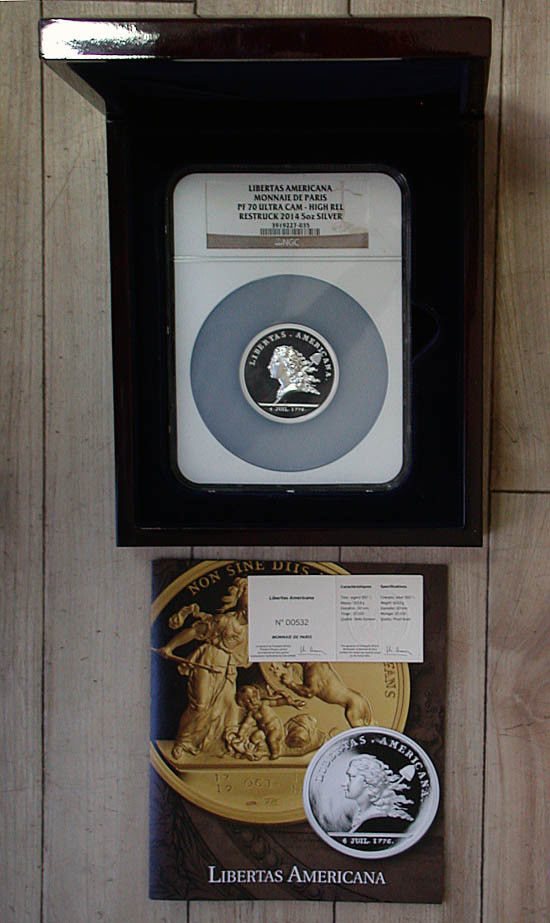 2014 リベルタスアメリカーナ 銀貨 メダル NGC PF70UC 5oz