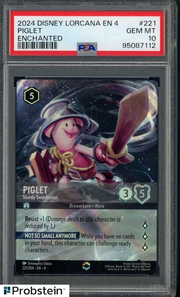 PSA10Disney Loracna 野獣エンチャンテッド #210 479 2024 DISNEY LORCANA EN 3-INTO THE INKLANDS PIGLET - POOH