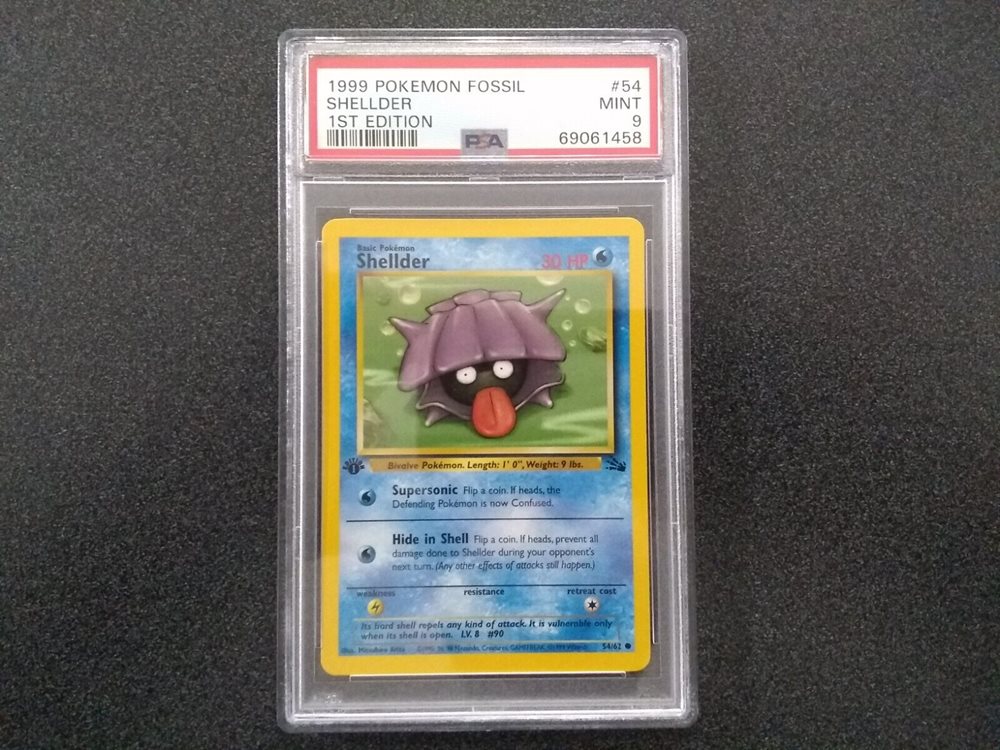 Near Mint Condition Pokemon Fossil Set COMMON Shellder 54/62 free