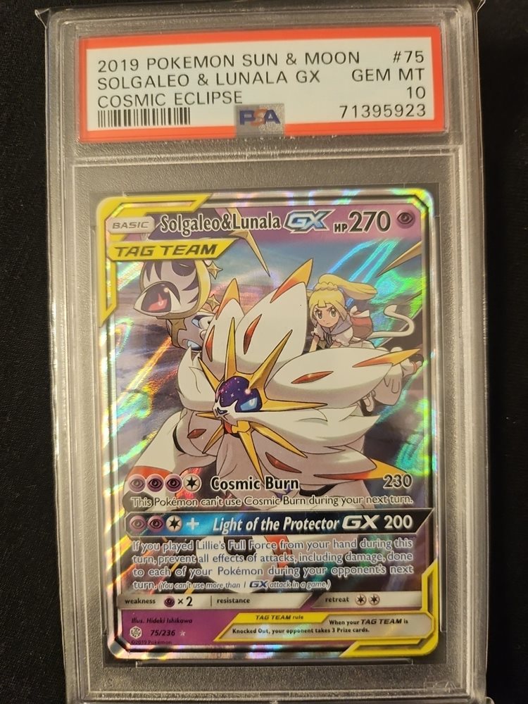 ソルガレオ&ルナアラGX 2019 GEM MT 10 PSA 10 Pokemon SOLGALEO & LUNALA GX DREAM LEAGUE 2019