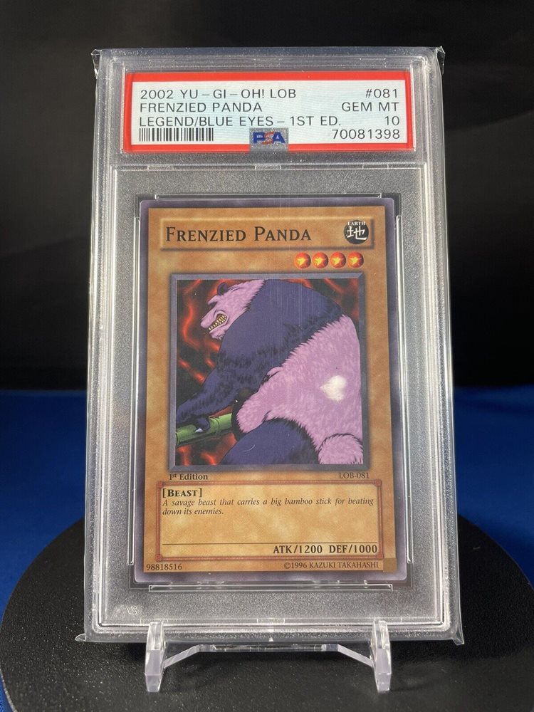 yugioh panda card PSA 9 - Yu-Gi-Oh Card - LOB-081 - FRENZIED PANDA (common) *1st Edition*