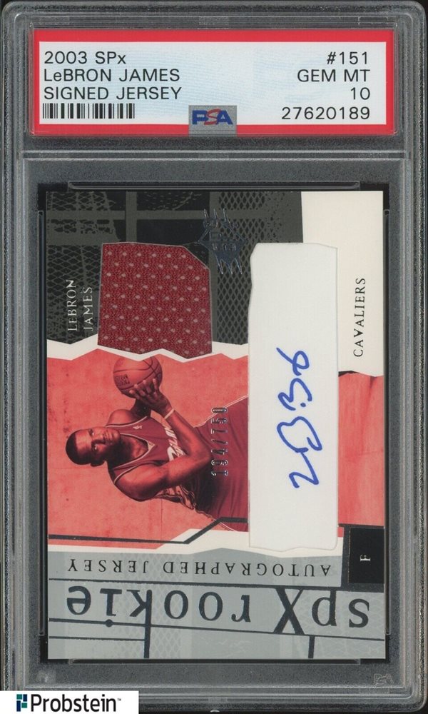 lebron james spx rookie card