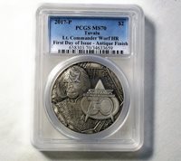 2019-P Tuvalu DIWALI FESTIVAL PCGS MS70 FIRST STRIKE Colorized 1oz Silver Coin