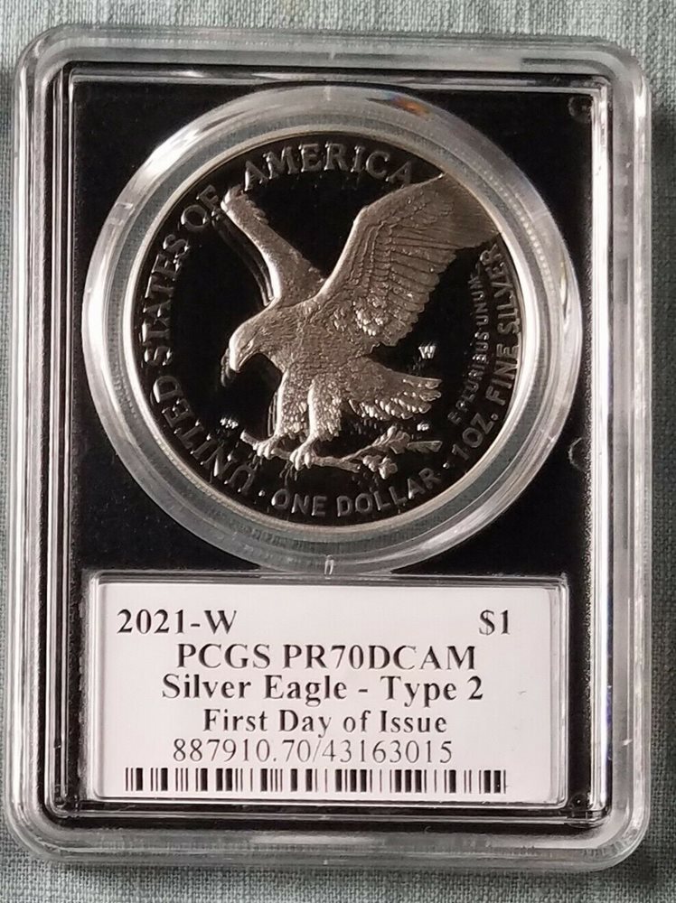 2021-W $1 TYPE 2 American Silver Eagle PCGS PR70 FDOI Emily
