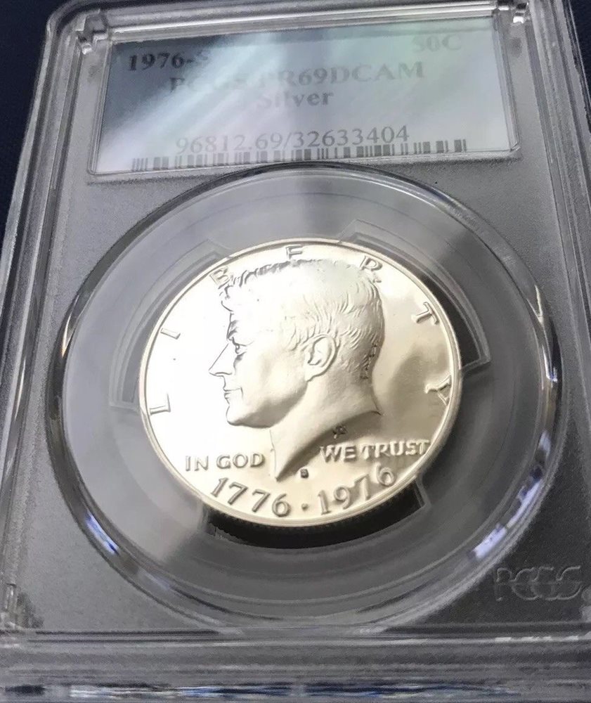 1976 S JFK Kennedy PCGS Proof PF 69 DCAM 40% Silver Half