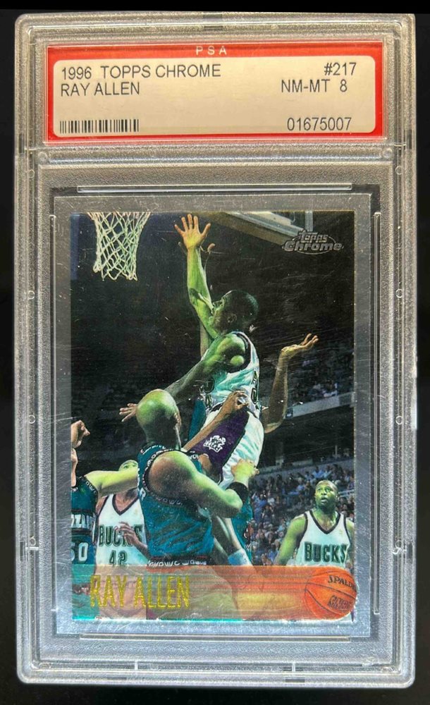 レイアレン  NBAカード　96-97   topps chrome  PSA7 レイアレン NBAカード 96-97 topps chrome PSA7