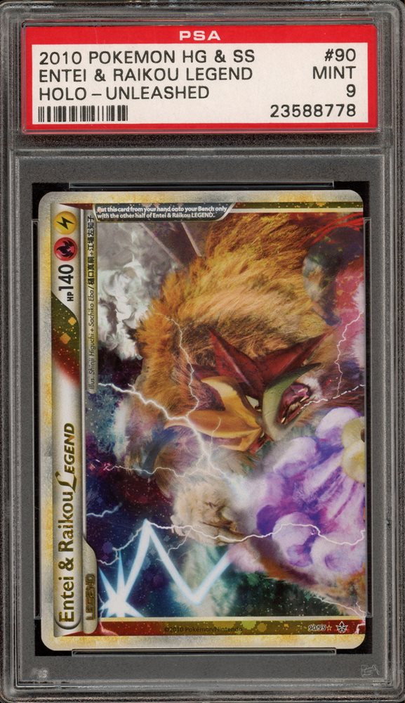 PSA9 連番　Entei & Raikou LEGEND 2010年 Auction Prices Realized Tcg Cards 2010 POKEMON JAPANESE