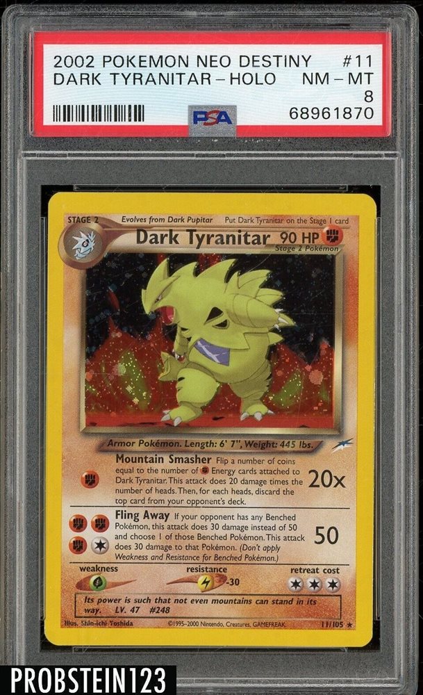 dark tyranitar pokemon card eBay Auction Item 374452777742 TCG Cards 2002 Pokemon Neo Destiny
