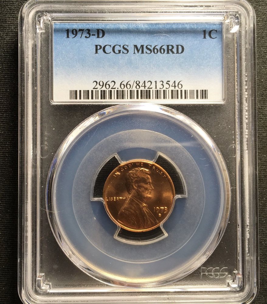 1973-D Lincoln Cent MS66RD PCGS
