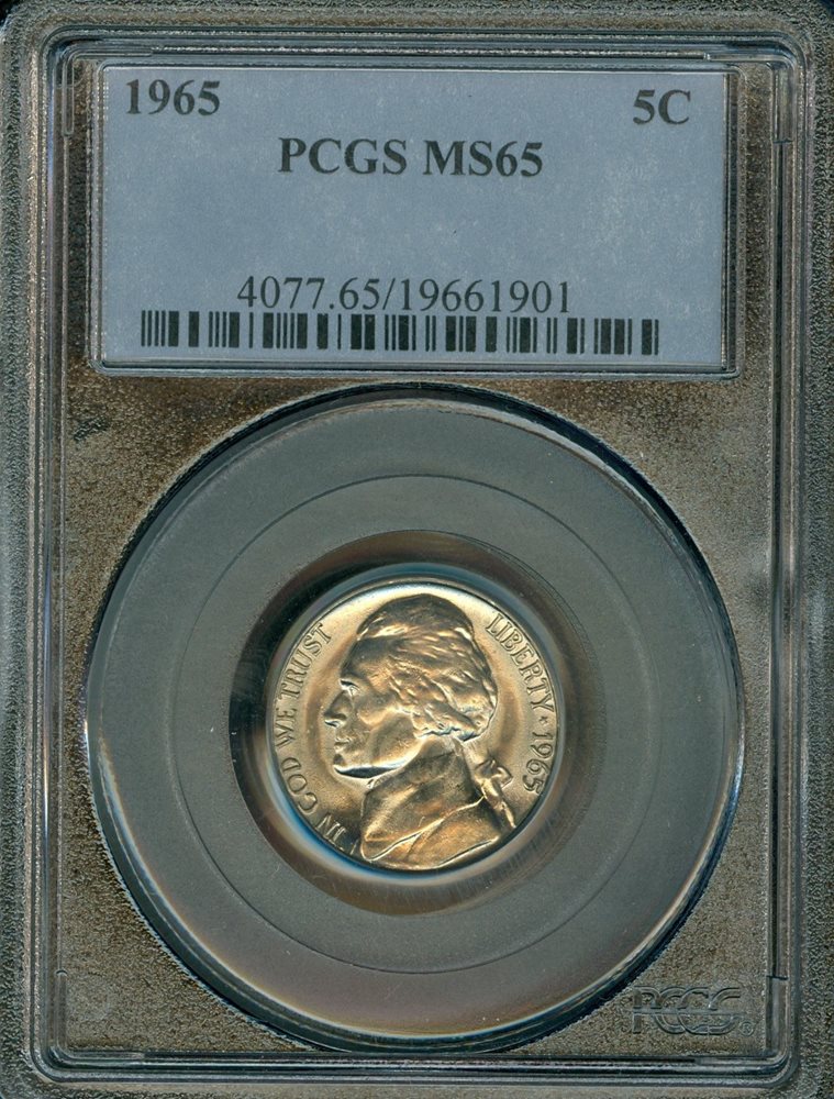1965 Jefferson Nickel Grade MS65 by PCGS .., MS65 - PCGS Auction