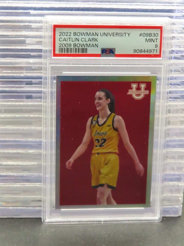 2022-23 CAITLIN CLARK 2022 BOWMAN UNIVERSITY BEST HARDWOOD 