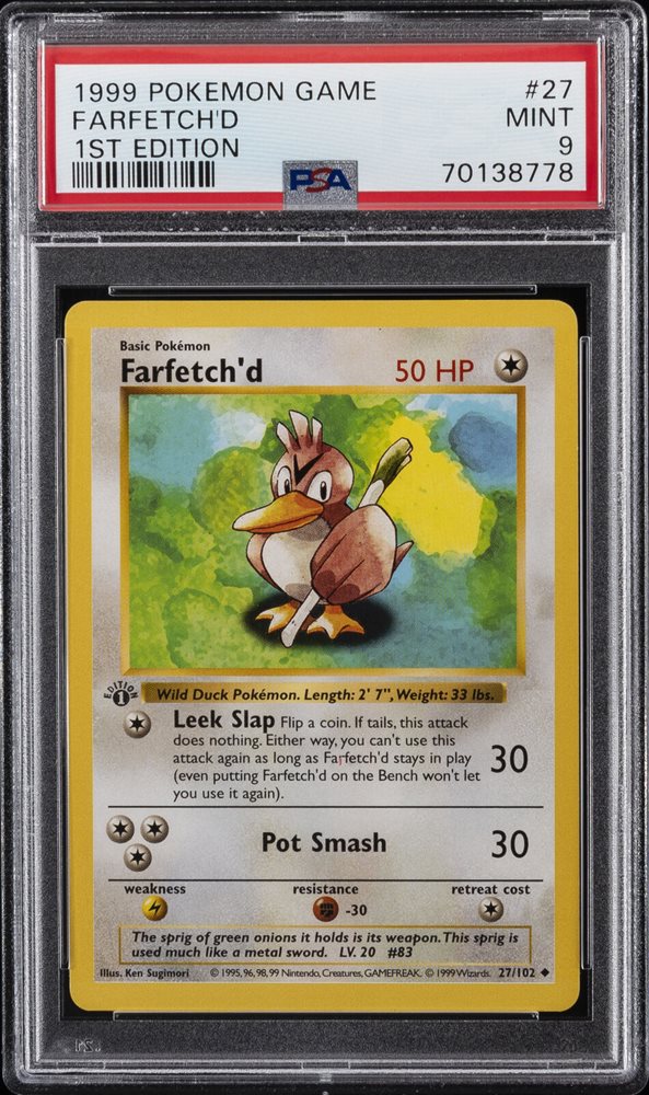 Auction Prices Realized Tcg Cards 1999 POKEMON GAME Farfetch'd