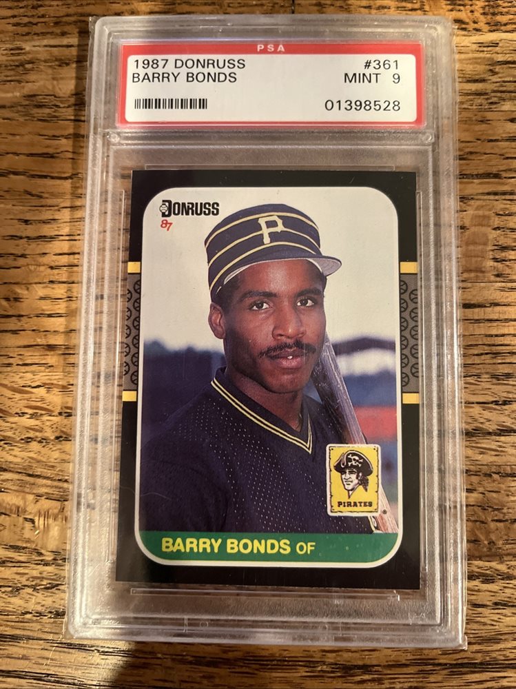 その他 Barry Bonds Rookie Card (1987 Donruss) Amazon.com: Barry Bonds Rookie Card 1987 Donruss #361 PSA 9