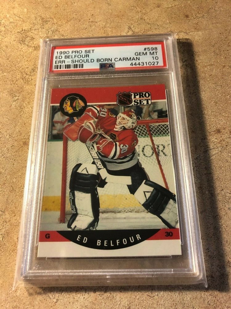 1990-91 Pro Set #598 Ed Belfour RC - NM-MT