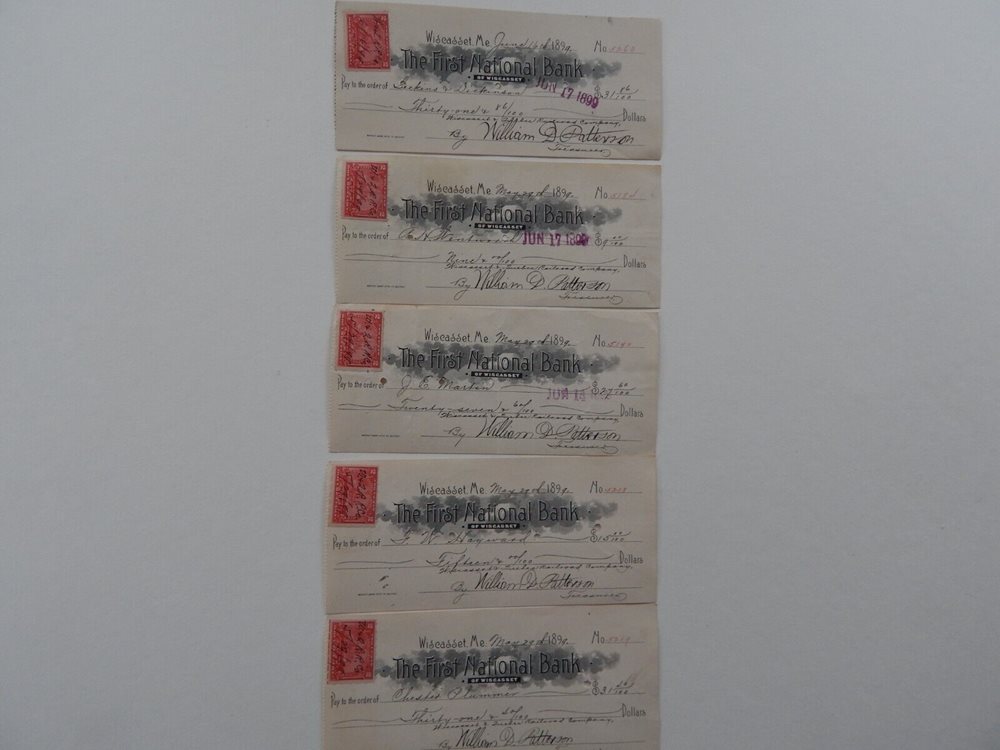 5 US Documentary 1899 Two cent stamps