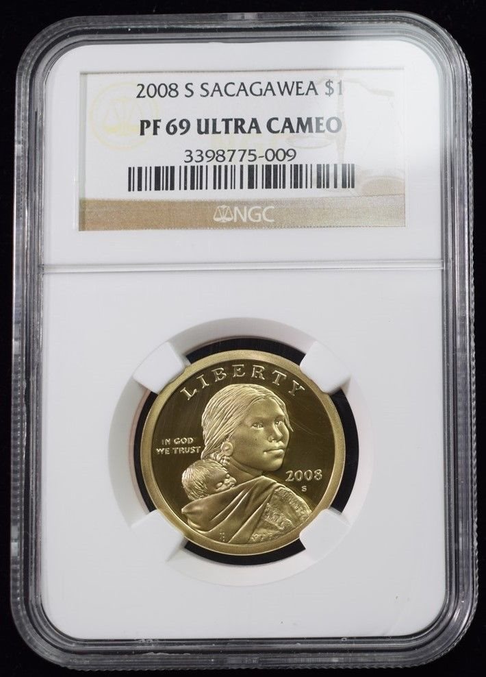 2008-S SACAGAWEA DOLLAR NGC PF69 ULTRA CAMEO