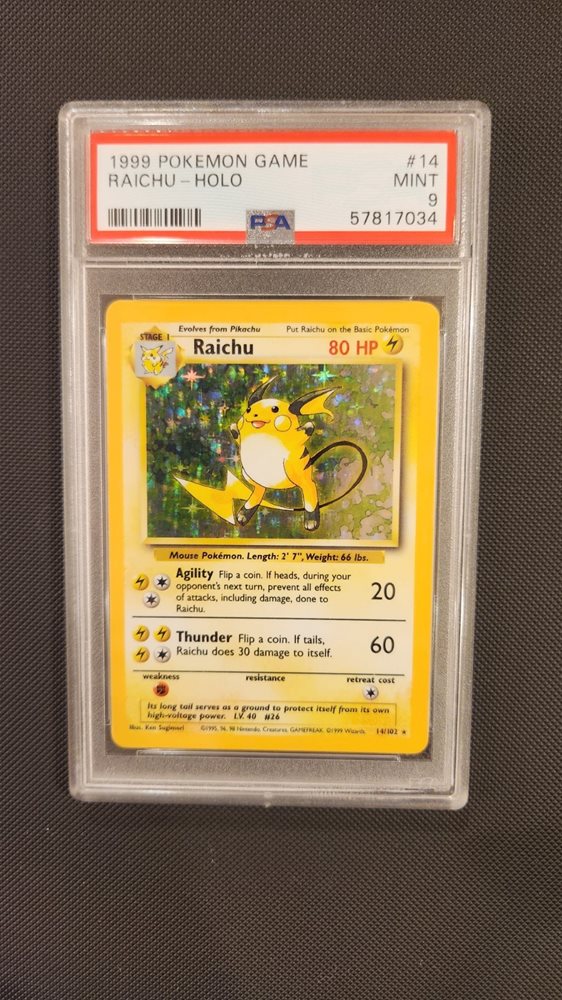Auction Prices Realized Tcg Cards 1999 POKEMON GAME Raichu-Holo