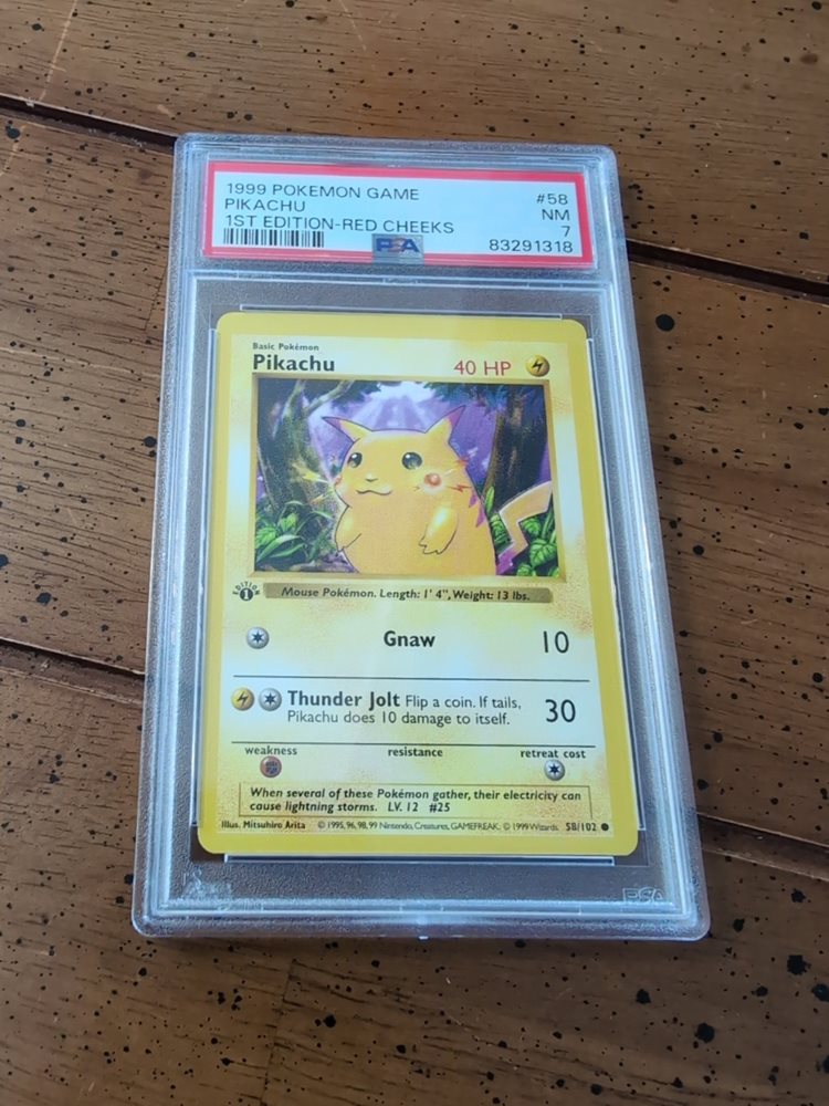 Pokemon Pikachu #58 Yellow Cheeks 1st Edition 1999 PSA GEM