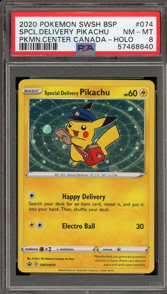 ポケモンカード Special Delivery ピカチュウ #074 PSA8 Auction Prices Realized Tcg Cards 2020 POKEMON SWSH BLACK