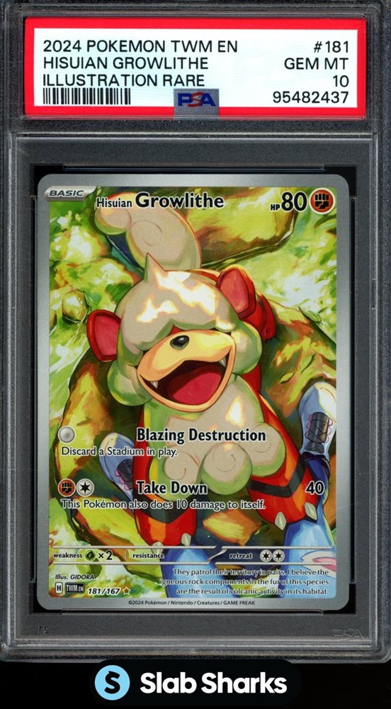【PSA10】ヒスイガーディ Hisuian Growlithe AR Hisuian Growlithe 181/167 Sv06: Twilight Masquerade Holo for