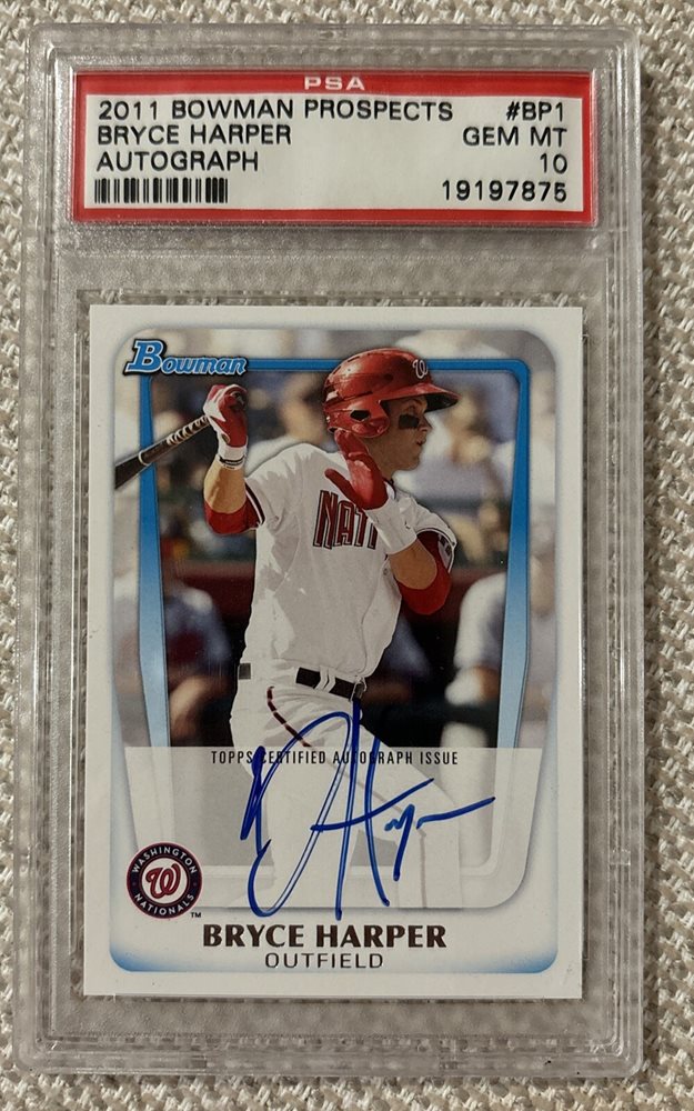 2011BowmanProspects ブライスハーパー BP1 2011 Bowman Prospects BP1 Bryce Harper PSA 9 Mint RC | eBay