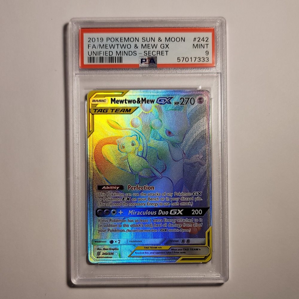 Auction Prices Realized Tcg Cards 2019 Pokemon Sun & Moon Unified Minds  Full Art/Mewtwo & Mew GX SECRET