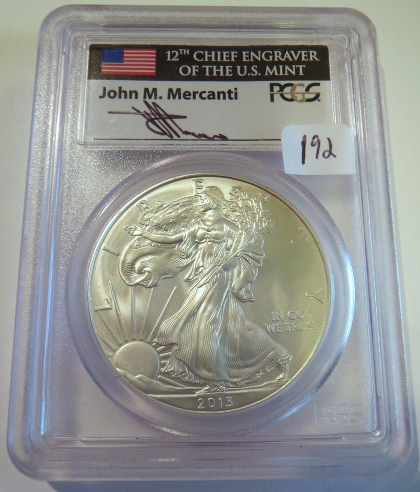 Flag Label Lot of 2-2019 1 oz Silver American Eagle $1 Coin PCGS MS 69 FS