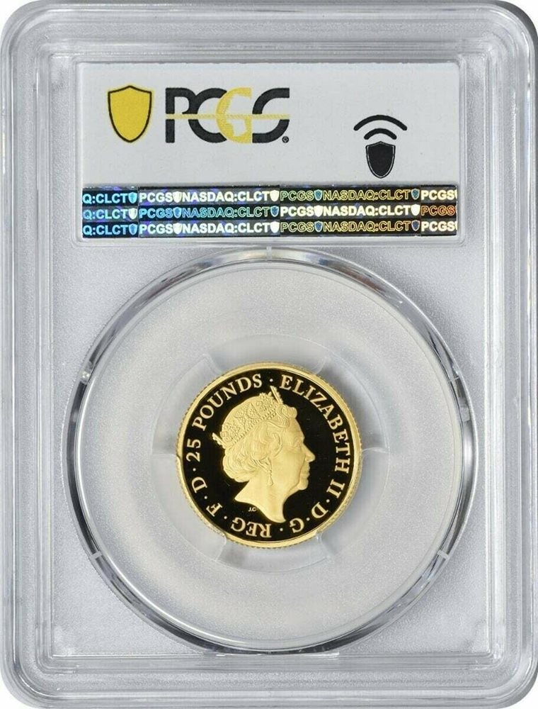 2020 Mayflower 400th Anniversary Great Britain £25 Gold PR69DCAM