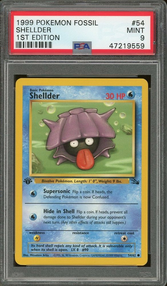 1 Stück Deutsch Pokemon Karte Non-Holo Fossil Set 54//62 Muschas