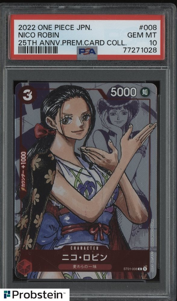 BANDAI - ワンピースカード　25th Anniversary ニコ・ロビン　psa10 Auction Prices Realized Tcg Cards 2022 ONE PIECE JAPANESE