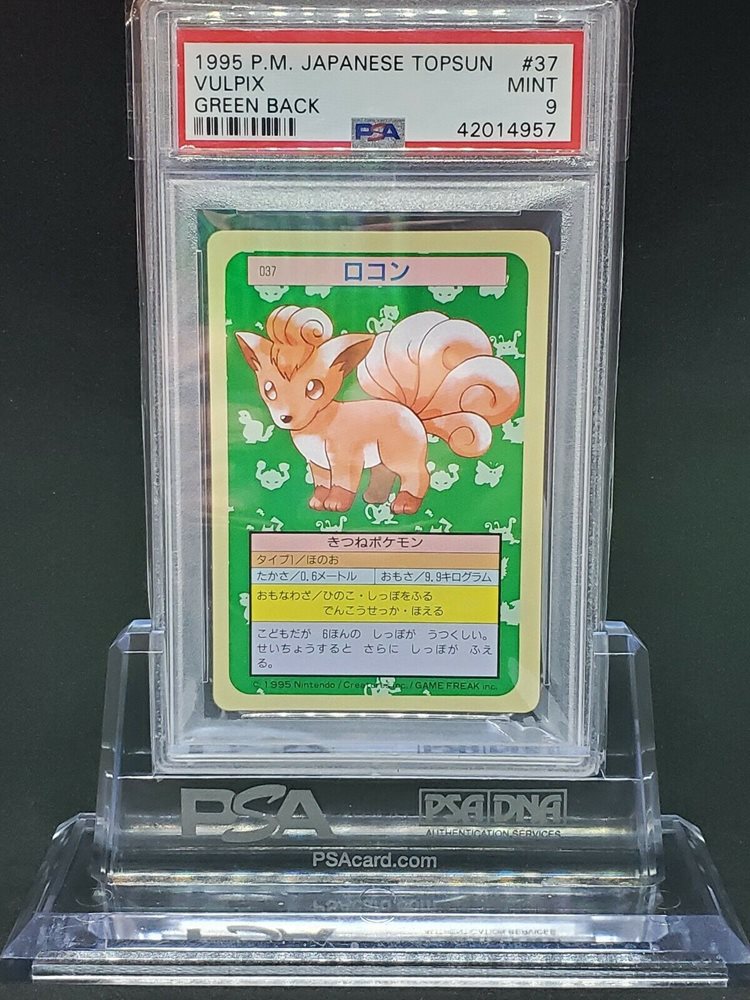 1995 Pokemon Japanese Topsun Blue Back Pikachu, No Number – PSA MINT 9 on  Goldin Auctions