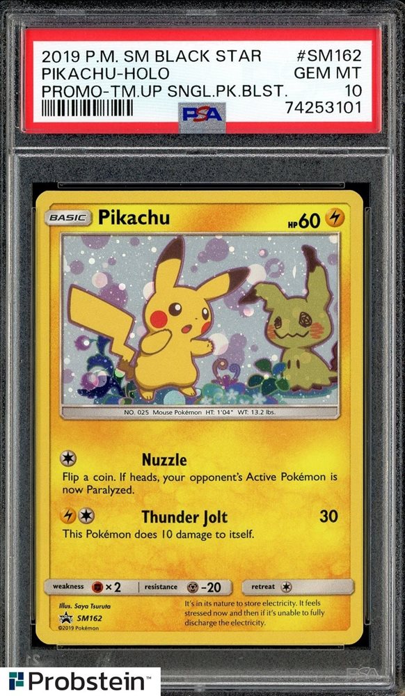 2019年　ピカチュウPROMO PSA 9 Auction Prices Realized Tcg Cards 2019 POKEMON SM BLACK STAR