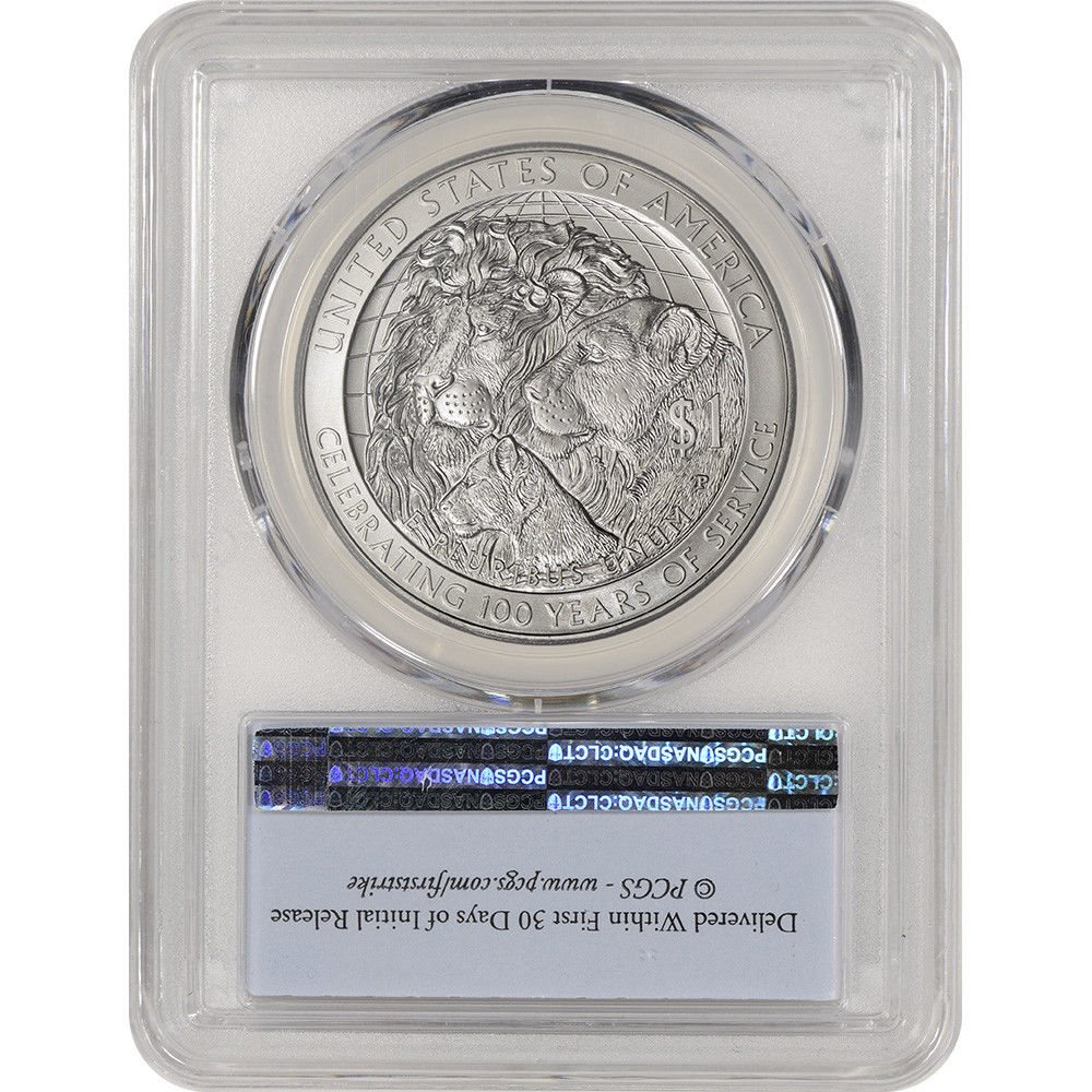 PCGS MS69 2017-P US Lions Club Commemorative BU Silver Dollar