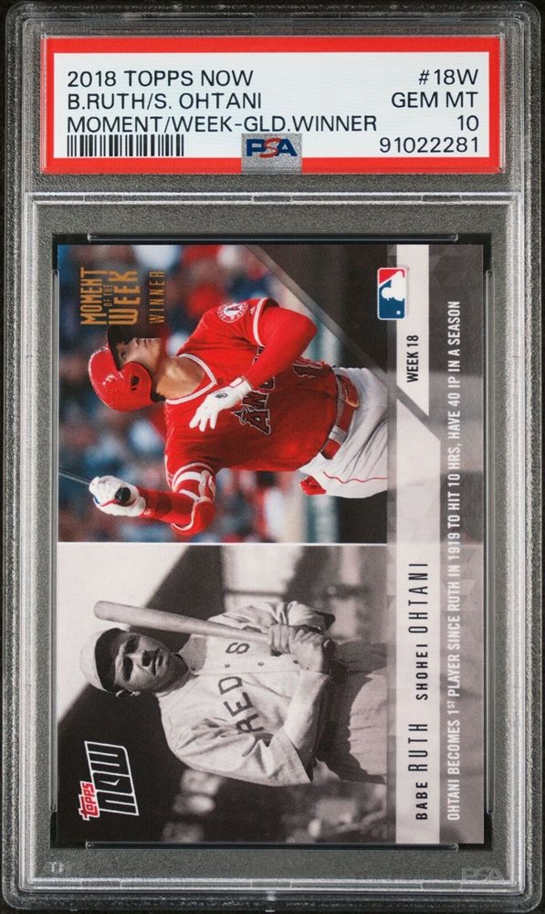 大谷翔平&B.ルース Moment of the Week #MOW1 PSA9 eBay Auction Item 256544864201 Baseball Cards 2018 Topps Now