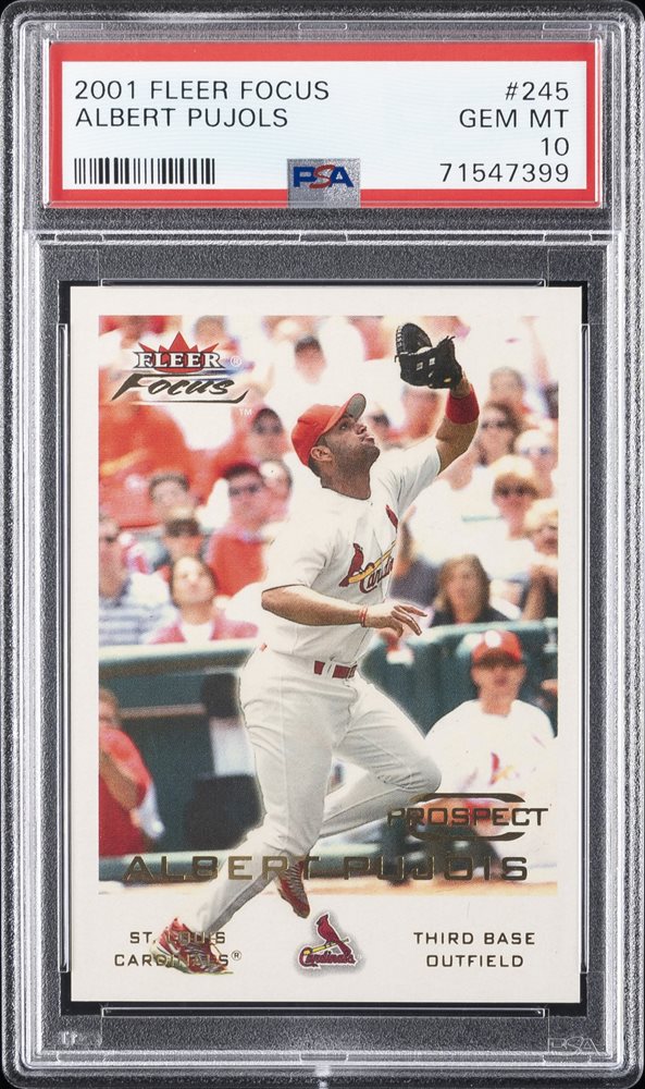 その他  Pujols Auto Fleer Albert Pujols Fleer Autographed Baseball Sports Trading