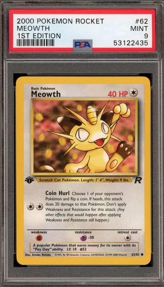 Auction Prices Realized Tcg Cards 2000 POKEMON ROCKET Meowth