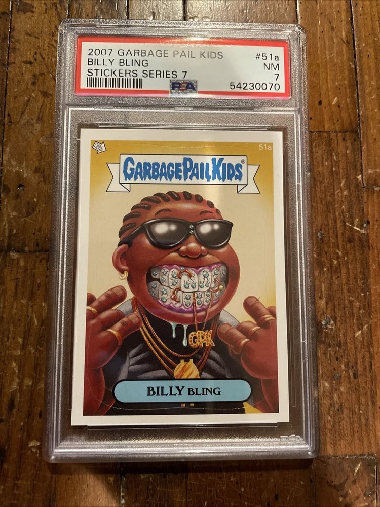 2007 Topps Garbage Pail Kids Stickers Series 7 #51a Billy Bling front