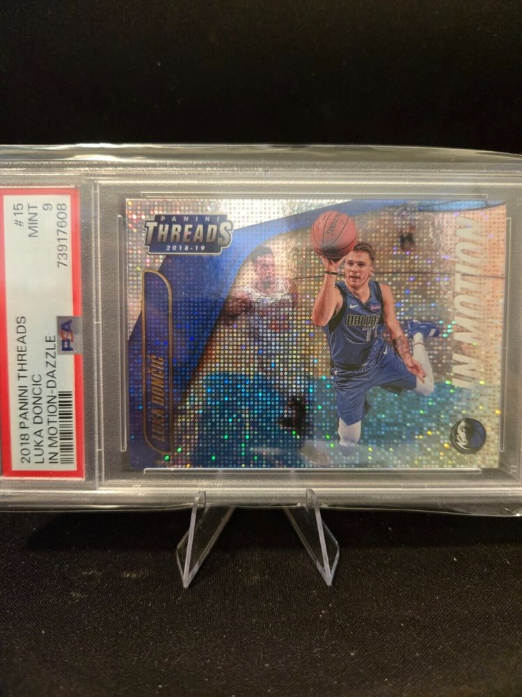 2018 Panini Threads In Motion Luka Doncic #15 (In Motion-Dazzle) Mint 9 back