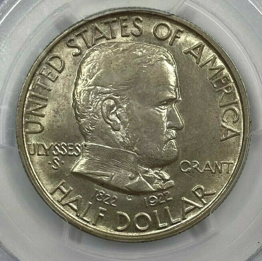 PCGS MS63 1922 U.Grant Commemorative Half Dollar.! Choice BU