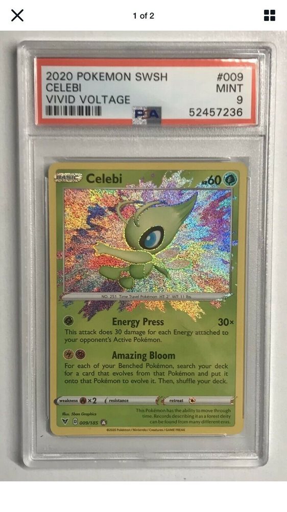 Auction Prices Realized Tcg Cards Pokemon Sword Shield Vivid Voltage Celebi