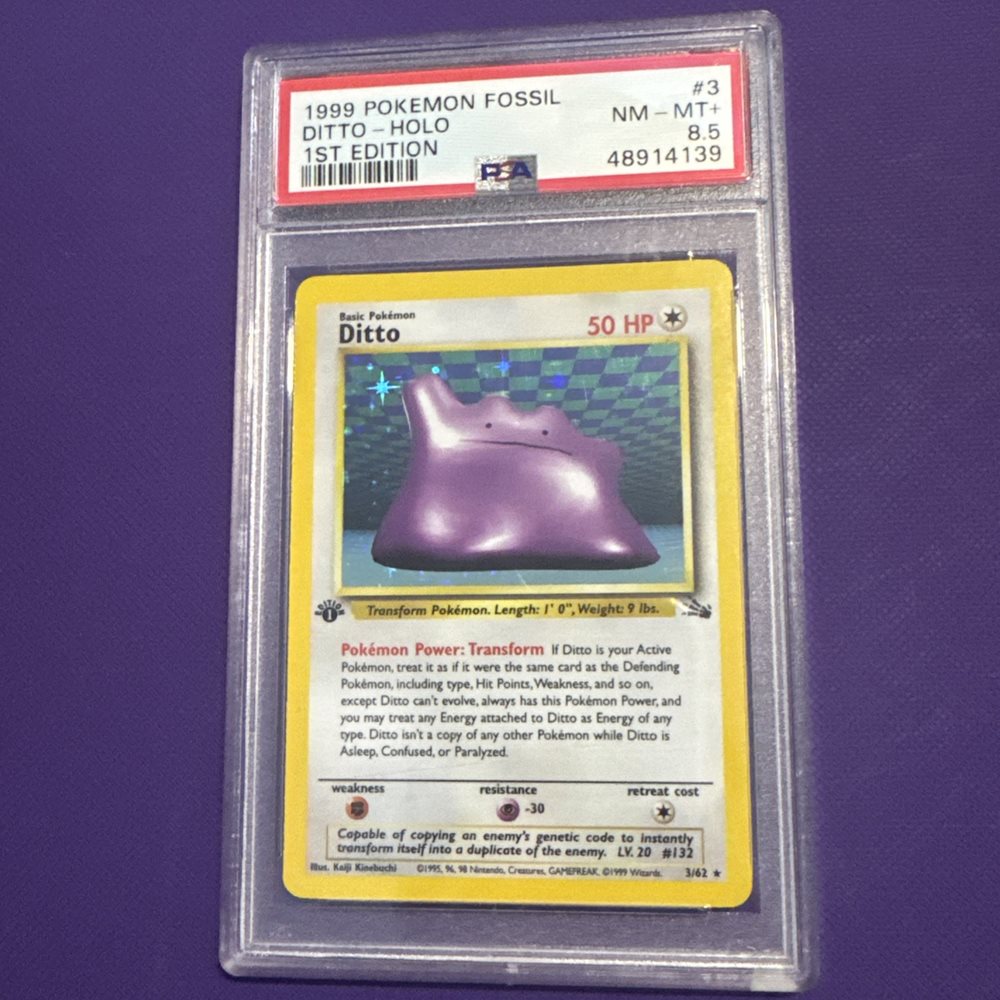 Auction Prices Realized Tcg Cards 1999 POKEMON FOSSIL Ditto-Holo