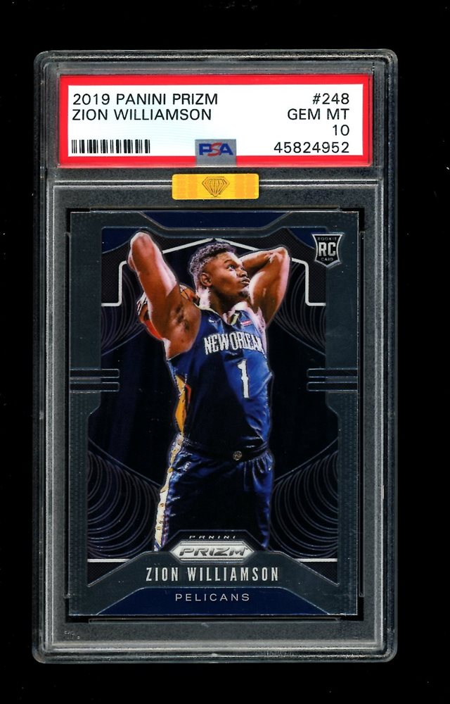 Panini Prizm Zion Williamson RC ルーキーカード ZION WILLIAMSON 2019 PANINI PRIZM #248 BALL ONE HAND
