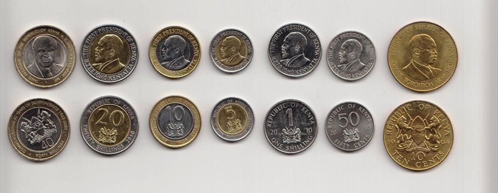 bimetallic 10 20 shillings 2010 kenia 5