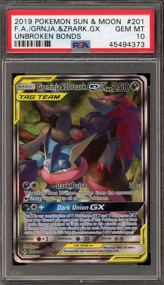 ポケモンカードゲーム GRENINJA & ZOROARK GX PSA10 Greninja & Zoroark GX Tag Team #107 - Pokemon Sun Moon