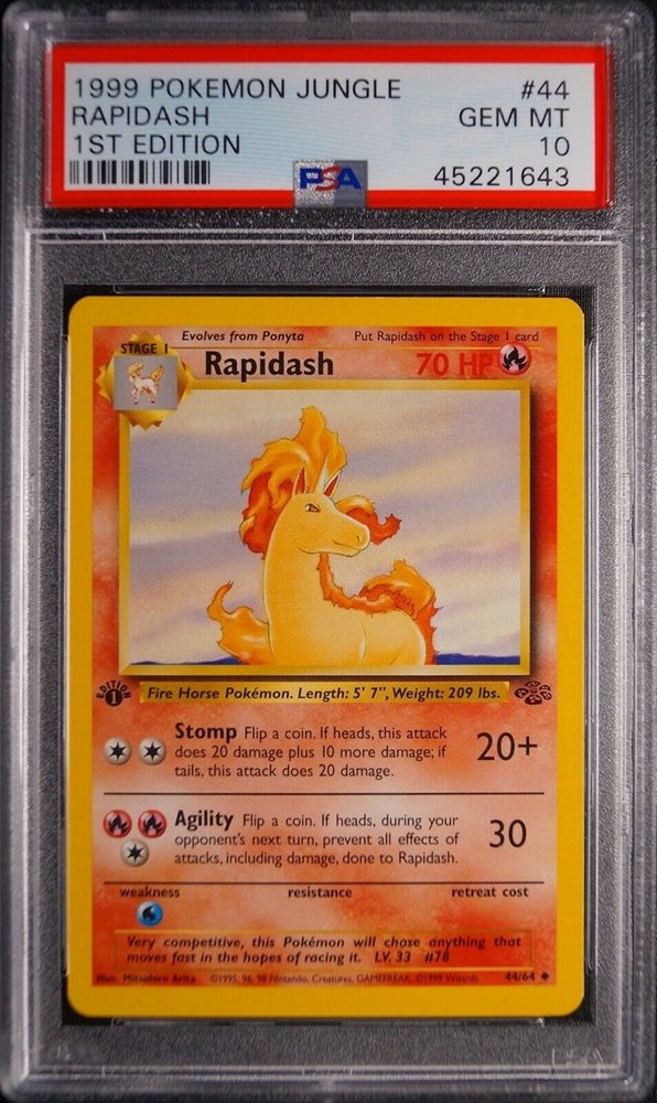 Rapidash 44//64 Jungle Pokemon Card HP Cond *